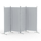 4 Panel Room Divider Screen 345x180cm Fabric Grey