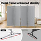 4 Panel Room Divider Screen 345x180cm Fabric Grey
