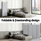 4 Panel Room Divider Screen 345x180cm Fabric Grey