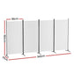 4 Panel Room Divider Screen 345x180cm Fabric White