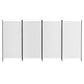 4 Panel Room Divider Screen 345x180cm Fabric White