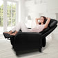 Argo PU Leather Reclining Armchair - Black