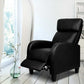 Argo PU Leather Reclining Armchair - Black