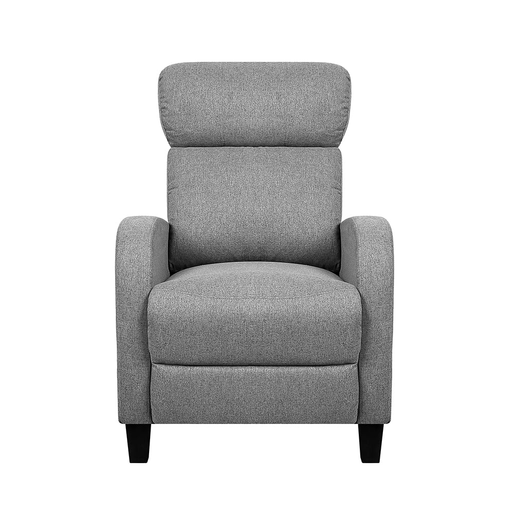 Indira Fabric Reclining Armchair - Grey