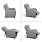 Indira Fabric Reclining Armchair - Grey