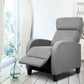 Indira Fabric Reclining Armchair - Grey