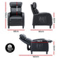 Atropos Massage Recliner Chair Small Recliner Sofa for Adults PU Leather - Black