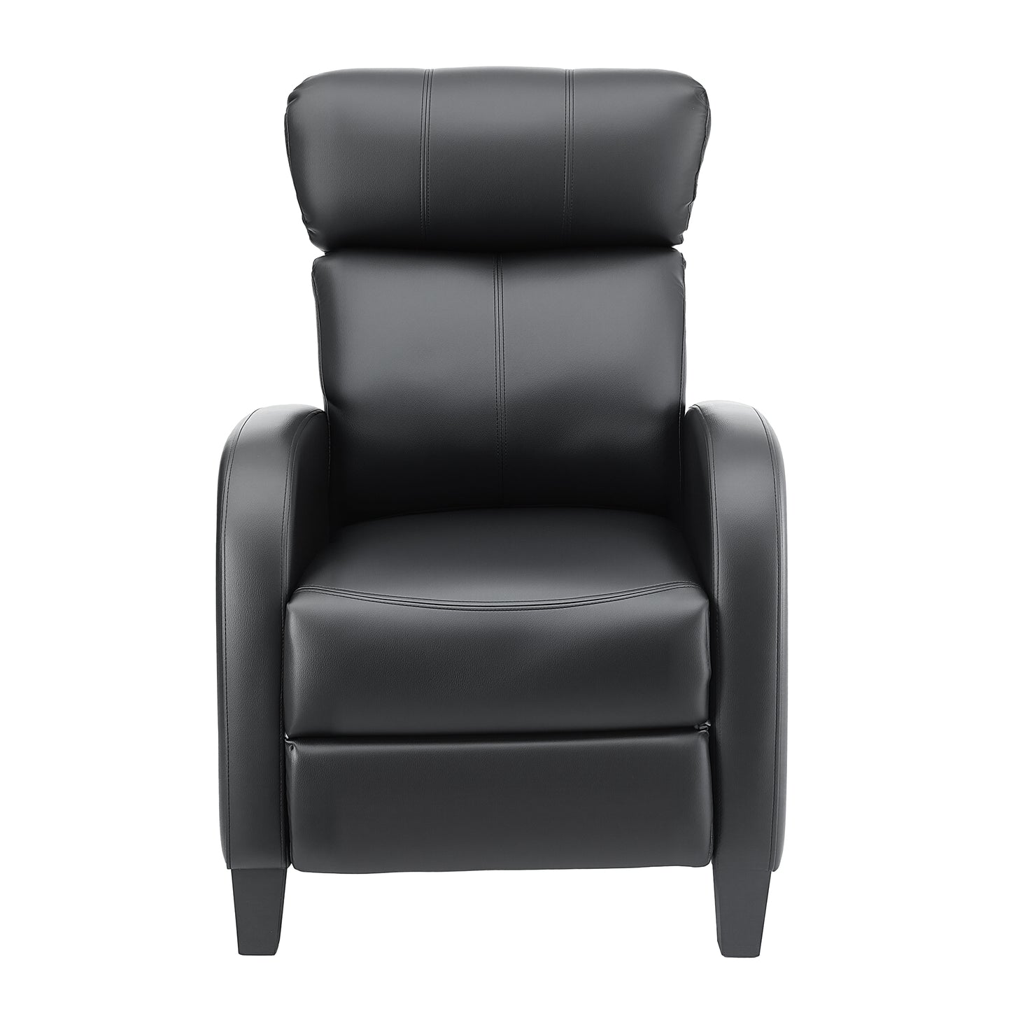 Atropos Massage Recliner Chair Small Recliner Sofa for Adults PU Leather - Black