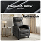 Atropos Massage Recliner Chair Small Recliner Sofa for Adults PU Leather - Black