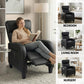 Atropos Massage Recliner Chair Small Recliner Sofa for Adults PU Leather - Black