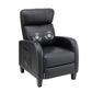 Atropos Massage Recliner Chair Small Recliner Sofa for Adults PU Leather - Black