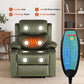 Charon Recliner Chair Heated Massage Chair with Phone Holder Velvet - Green