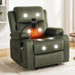 Charon Recliner Chair Heated Massage Chair with Phone Holder Velvet - Green