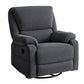 Clotho Rocking Recliner Chair 360 Swivel Massage Heated Reclining Chairs - Grey