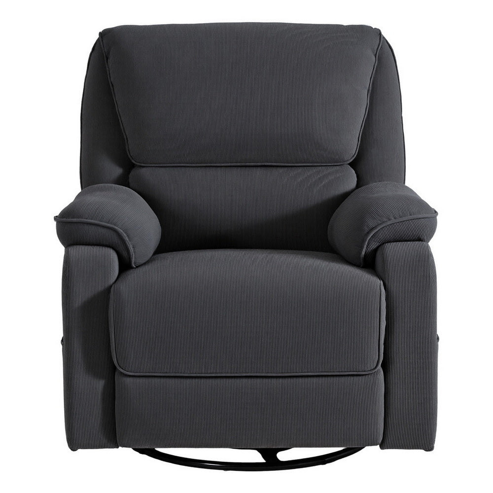 Clotho Rocking Recliner Chair 360 Swivel Massage Heated Reclining Chairs - Grey