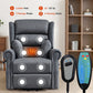 Durga Electric Recliner Chair Power Lift Massage Heated Recliner Sofa - Grey