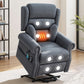 Durga Electric Recliner Chair Power Lift Massage Heated Recliner Sofa - Grey