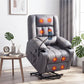 Faunus Power Lift Recliner Chair with Massage and Heat for Elderly, Electric Sofa Reclining Chair - Grey