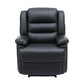 Nixie Manual Recliner Chair Leather Reclining Sofa with 16color LED - Black