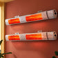 Set of 2 Electric Strip Heater Radiant Infrared Heaters Remote Control 3000W