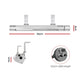 Set of 2 Electric Strip Heater Radiant Infrared Heaters Remote Control 3000W