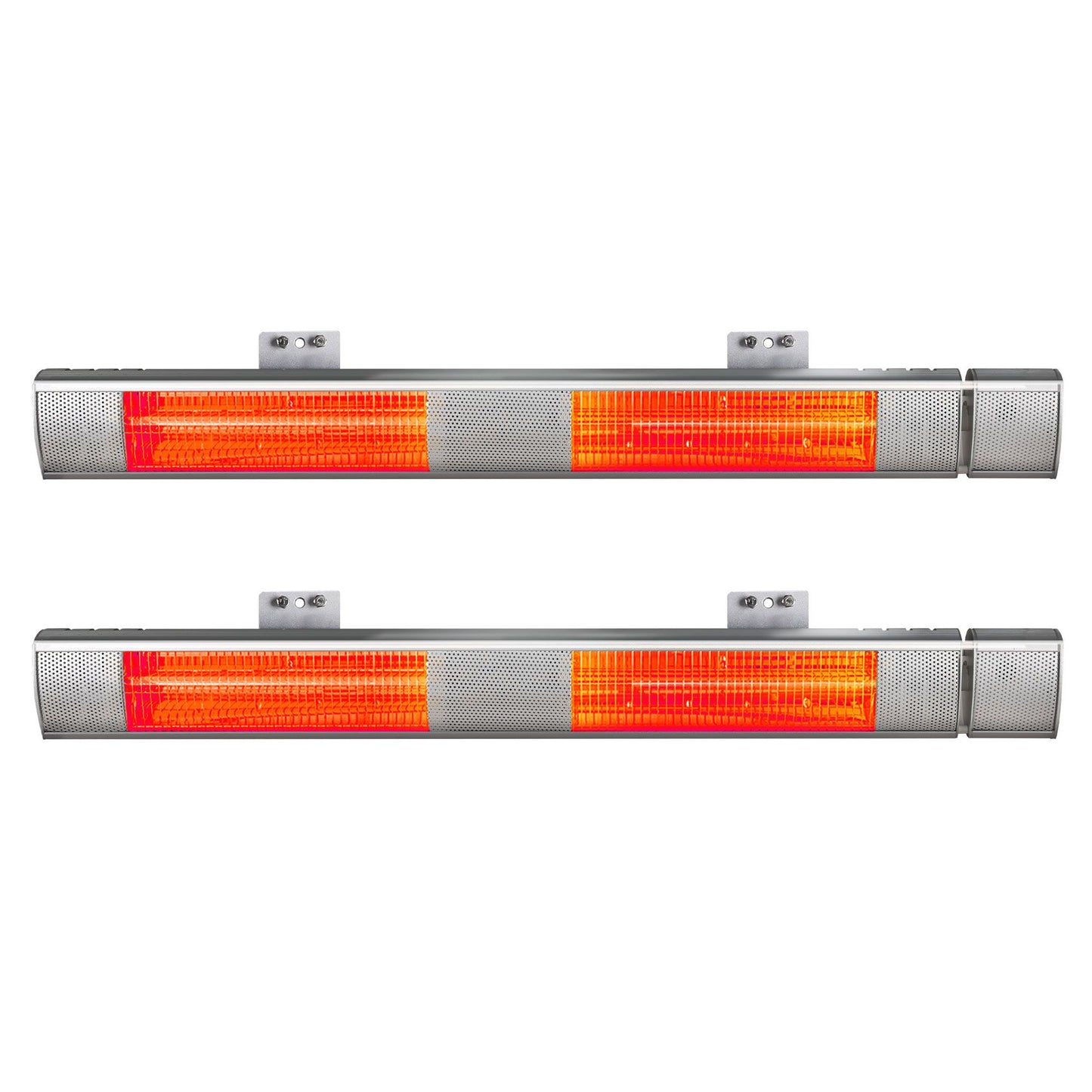 Set of 2 Electric Strip Heater Radiant Infrared Heaters Remote Control 3000W