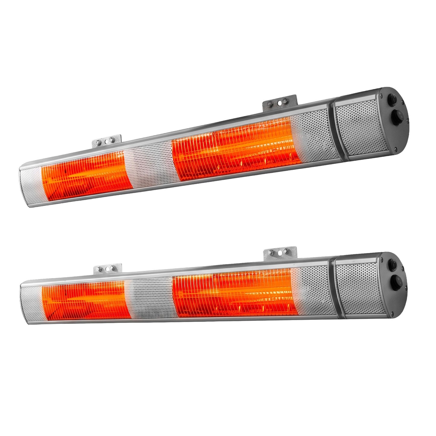 Set of 2 Electric Strip Heater Radiant Infrared Heaters Remote Control 3000W