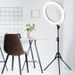 Ring Light 19" LED 5800Lm Black Dimmable Diva With Stand Make Up Studio Video