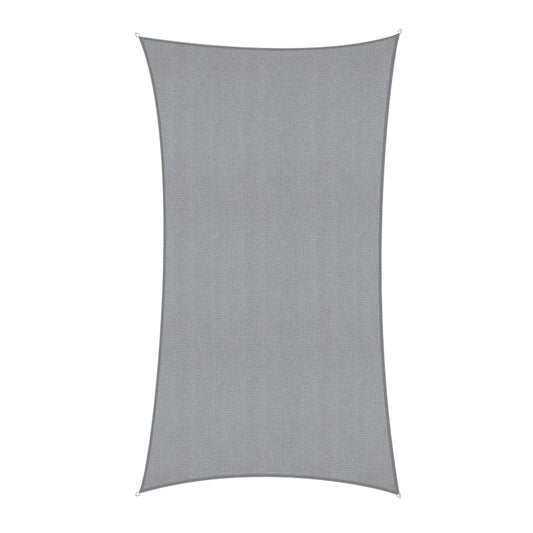 Instahut Sun Shade Sail Cloth 98% UV Block Outdoor Canopy Rectangle 2X5M Grey