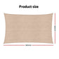 Instahut Sun Shade Sail Cloth 98% UV Block Outdoor Canopy Rectangle 5X9M Beige