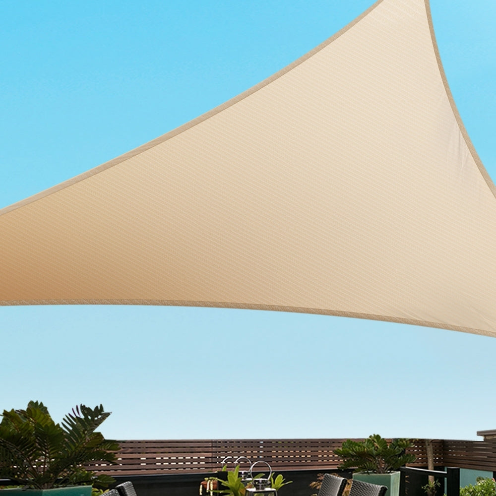 Instahut Shade Sail Cloth Shade cloth Triangle Sun Canopy 6.1x6.1x6.1M