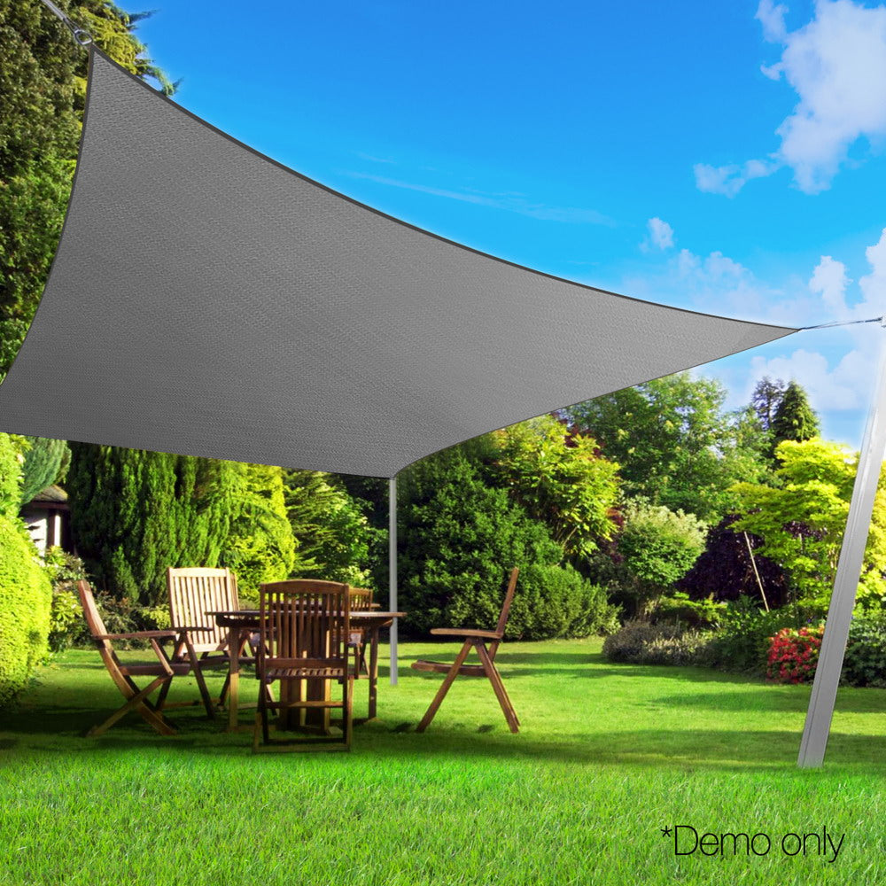 Shade Sail Cloth Canopy Shadecloth Awning Outdoor Rectangle 3x5M