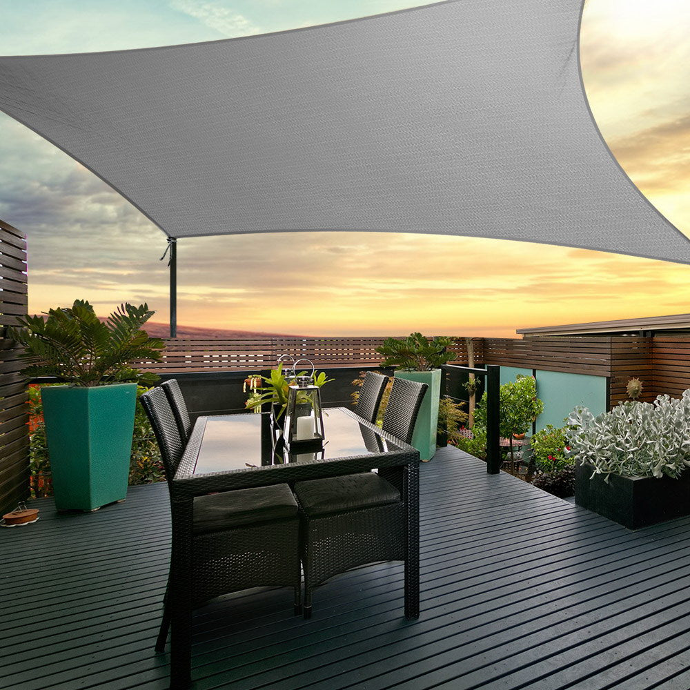 Shade Sail Cloth Canopy Shadecloth Awning Outdoor Rectangle 3x5M