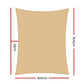 Instahut Shade Sail 4x5m Rectangle 280GSM 98% Sand Shade Cloth