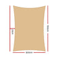 280gsm 5x7m Sun Shade Sail Canopy Rectangle - Sand Beige