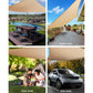 280gsm 5x7m Sun Shade Sail Canopy Rectangle - Sand Beige