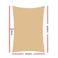 Instahut Shade Sail 2x4m Rectangle 185GSM 95% Sand Shade Cloth