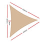 Instahut Waterproof Shade Sail 5x5x5m Rectangle Sand 95% Shade Cloth