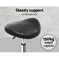 Set of 2 Salon Stool Saddle Swivel Chair Black