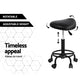 Set of 2 Salon Stool Saddle Swivel Chair