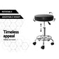 Set of 2 Salon Stool Round Swivel Chair Black