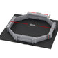 Keezi Kids Sandpit Wooden Round Sand Pit with Cover Bench Seat Beach Toys 182cm Grey
