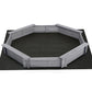 Keezi Kids Sandpit Wooden Round Sand Pit with Cover Bench Seat Beach Toys 182cm Grey
