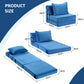 Maritza Convertible Folding Sofa Bed Armless Lounger Foam Floor Sofas Futons Couches
