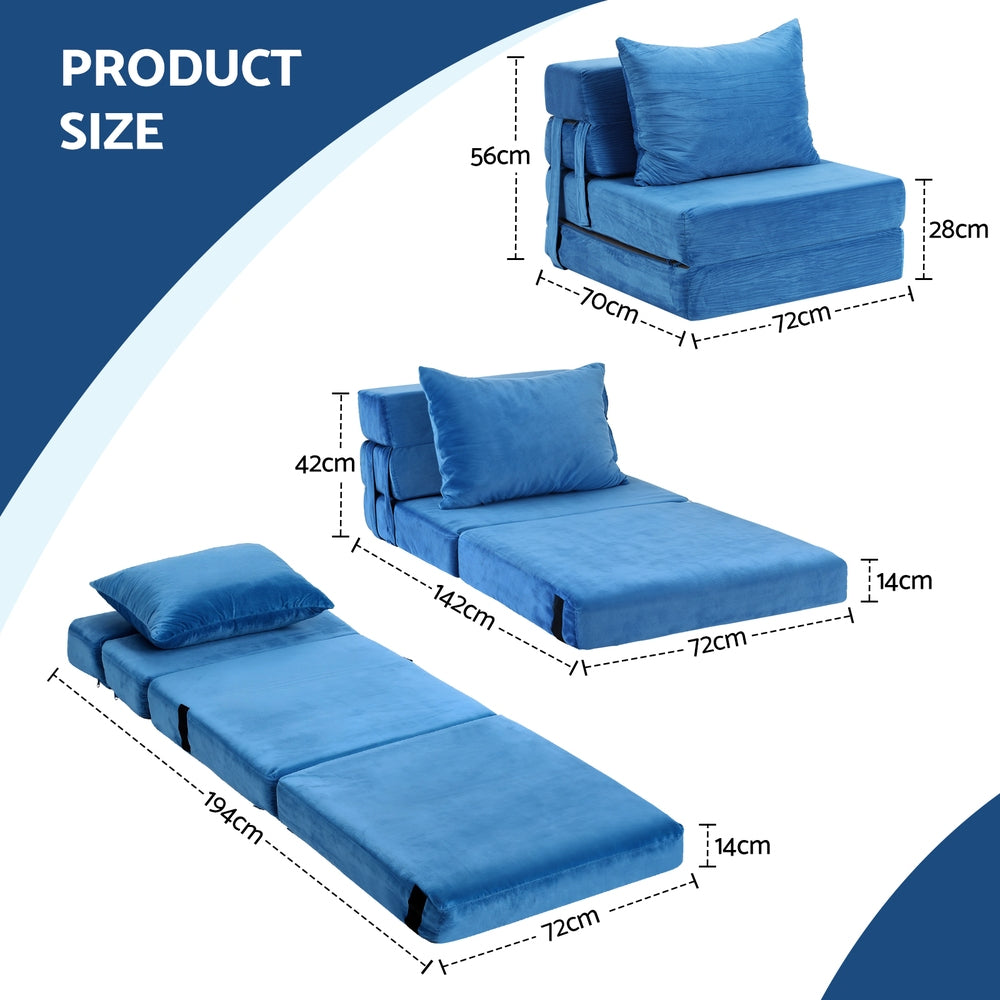 Maritza Convertible Folding Sofa Bed Armless Lounger Foam Floor Sofas Futons Couches
