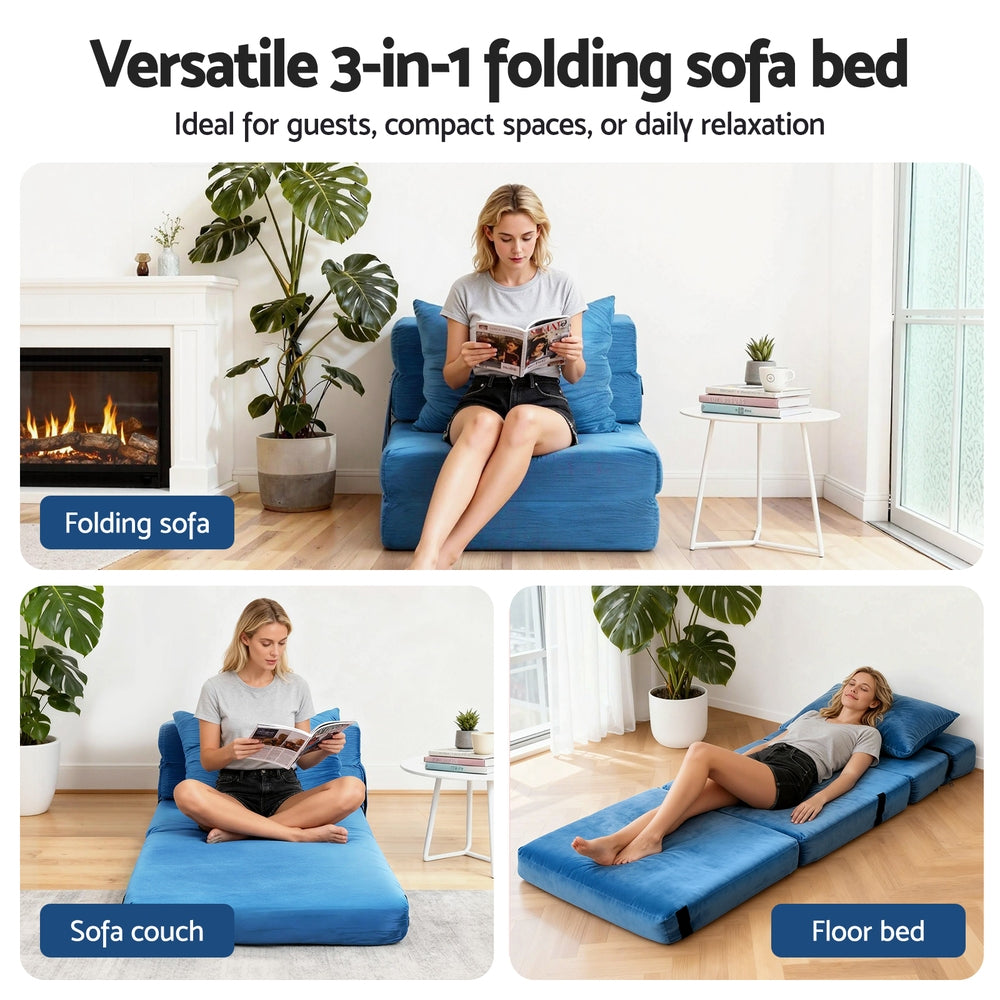 Maritza Convertible Folding Sofa Bed Armless Lounger Foam Floor Sofas Futons Couches
