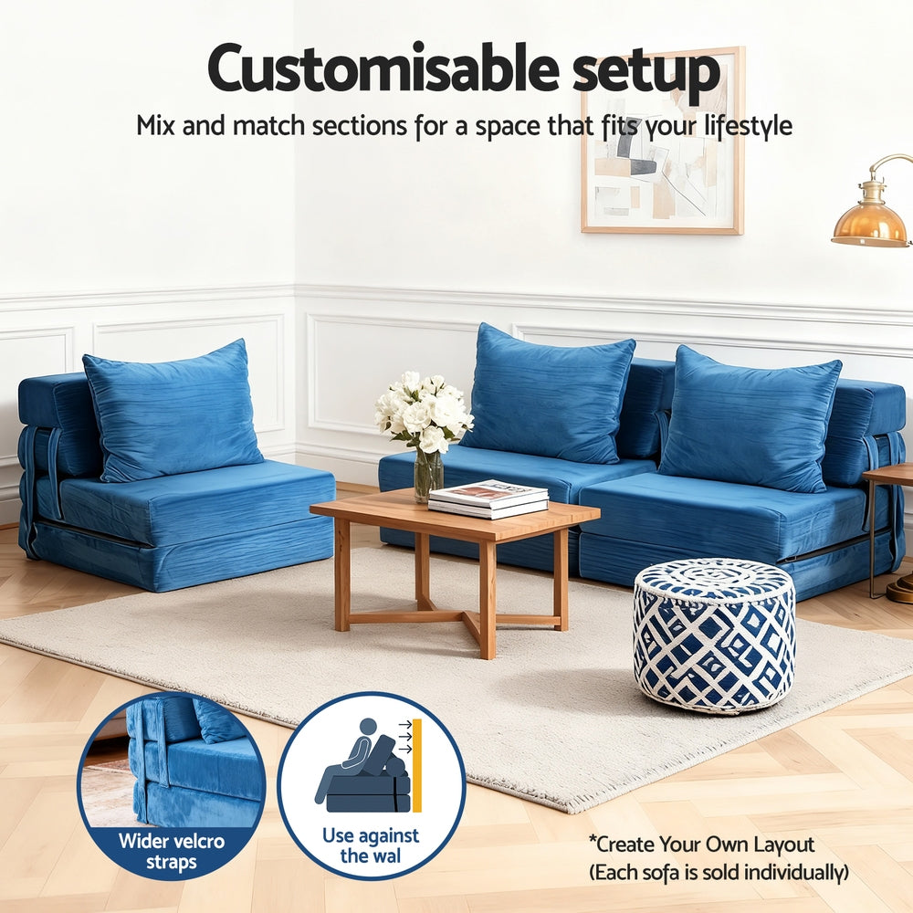 Maritza Convertible Folding Sofa Bed Armless Lounger Foam Floor Sofas Futons Couches
