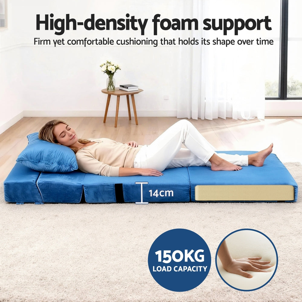 Maritza Convertible Folding Sofa Bed Armless Lounger Foam Floor Sofas Futons Couches