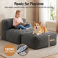 Myrto Foldable Bean Bag Sofa Bed Cloud Couch Boneless Floor Lounger Chair - Grey