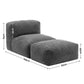 Myrto Foldable Bean Bag Sofa Bed Cloud Couch Boneless Floor Lounger Chair - Grey